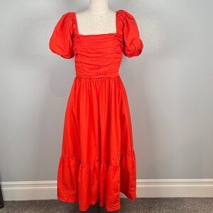 Quince Red Midi Dress